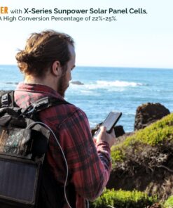 Ryno Tuff 21W Lightweight Portable Solar Charger for Camping - Foldable Solar Powered Cells with 2 USB Ports To Fast Charge Smartphones, Tablets & Battery Packs -Charge While Hiking, Camping & Fishing Black 18 813SyQq4iML 1