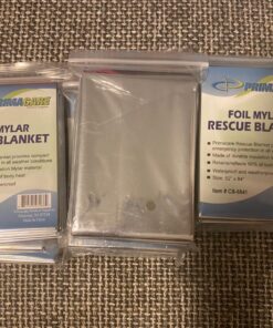 Primacare HB-10 Emergency Foil Mylar Thermal Blanket (Pack of 10), 52" Length x 84" Width, Silver 39 813TQSeKrJL