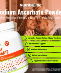 NutriBiotic - Sodium Ascorbate Buffered Vitamin C Powder, 2.2 Lb | Vegan, Non-Acidic & Easier on Digestion Than Ascorbic Acid | Essential Immune Support & Antioxidant Supplement | Gluten & GMO Free 2.2 Pound (Pack of 1) 9 813TZuTFDlL