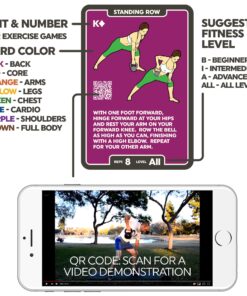 Stack 52 Kettlebell Exercise Cards. Workout Playing Card Game. Video Instructions Included. Learn Kettle Bell Moves and Conditioning Drills. Home Fitness Training Program. 2019 Mega Pack 11 813Ub8bF aL