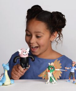 Pokemon 4.5-Inch Feature Battle Action Figure, Features Ash and Launch into Action 2-Inch Pikachu 12 813UrrR1NzS