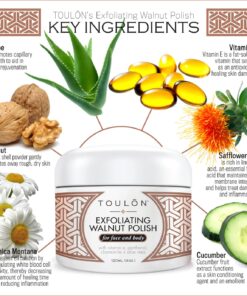 Exfoliating Face Scrub - Exfoliate Scrub - Natural Walnut Scrub Exfoliator for Face & Body. Best Body Scrub Exfoliator for Men and Women. Facial Exfoliant. Acne Blackhead Treatment 18 813V2WdCvXL