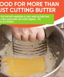 Spring Chef Dough Blender, Top Professional Pastry Cutter with Heavy Duty Stainless Steel Blades, Medium Size, Black 3" Medium 34 813WOg06LnL