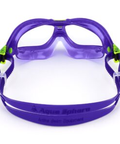 Aquasphere SEAL Kids (Ages 3+) Swim Goggles, Made in ITALY - Wide Vision, Comfort, E-Z Adjust, Anti Scratch & Fog, Leak Free Clear Lens / Violet 12 813bDwJ5RpL