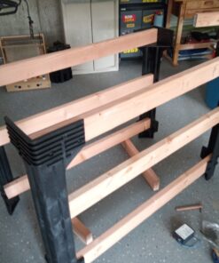 2x4basics 90164MI Custom Work Bench and Shelving Storage System, Black Work Bench with Shelf 67 813bfVtpuJL