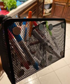 Workablez Pencil Holder for Desk, Magnetic Pen Holder for Refrigerator, Magnetic Marker Holder for Whiteboard, Magnetic Holder, Whiteboard Marker Holder Magnetic Marker Holder w. 2 Large Compartments 2 compartments 44 813cTBaK9ZL