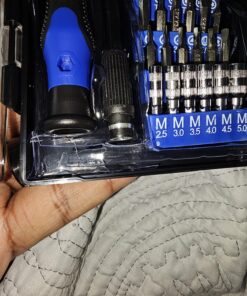 ORIA Precision Screwdriver Kit, 60 in 1 with 56 Bits Screwdriver Set, Magnetic Driver Kit with Flexible Shaft, Extension Rod for Mobile Phone, Smartphone, Game Console, Tablet, PC, Blue 43 813dGKAu8qL