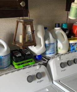 Household Essentials 05100 Rear Display Over-The-Washer Storage Shelf | Organize and Store Laundry Room Supplies | White 39 813euw7nbkL