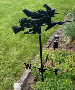 Whitehall Products Flying Witch Garden Weathervane, Black 33 813gUYgsUcL