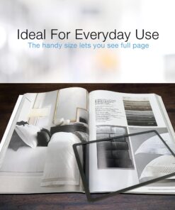 MagniPros Premium 3X (300%) Page Magnifying Lens with 3 Bonus Bookmark Magnifiers for Reading Small Prints, Low Vision Aids & Solar Projects 35 813gu2vgiWL