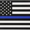 Thin Blue Line Flag Decal - 3x5 in. Black White and Blue American Flag Sticker for Cars and Trucks - in Support of Police and Law Enforcement Officers (1) 1 23 813ikNqGFWL