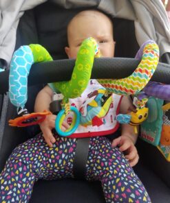 Infantino Stretch & Spiral Activity Toy - Textured Play Activity Toy for Sensory Exploration and Engagement, Ages 0 and Up, Blue Farm, 1 Count (Pack of 1) 24 813kz324G5L