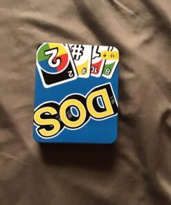 Mattel Games Dos Card Game for Kids, Adults and Game Night in a Portable and Collectible Storage Tin for 2-4 Players 20 813lTeo K9L