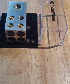 InstallGear 0/2/4 AWG Gauge Power Distribution Block 1/0 Gauge in to (4) 4/8 Gauge Out - Fuse Block for Auto, RV, Motorcycle, and Boat - Distribution Block Car Audio 1/0 Gauge In - (4) 4/8 Gauge Out 36 813oB2Yx6VL
