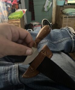 Szco Supplies 4.75” Small Slim Skinner Patch Outdoor Hunting Knife with Brown Leather Sheath (DH-7990) 35 813q9ZthJDL