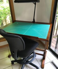 Studio Designs Vintage Drafting Table - Antique Design Solid Wood Drafting Table with Built-In Pencil Groove and Pencil Ledge - Angle Adjustable Work Surface Rustic Oak 42" 82 813r4Vhvy8L