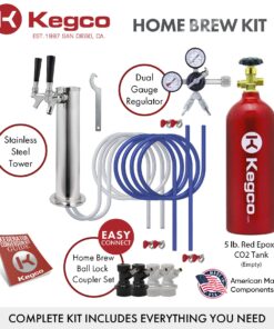 Kegco HBK209S-2 Keg Dispenser, stainless steel,2 Faucet without Kegs 2 Faucet 14 813rIRYRgLL