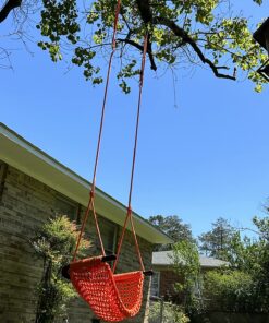 JKsmart Swing Seat for Kids Heavy Duty Rope Play Secure Children Swing Set,Perfect for Indoor,Outdoor,Playground,Home,Tree,with Snap Hooks and Swing Straps,440 lbs Capacity,Orange Orange Swing Seat 26 813rTGkxXkL