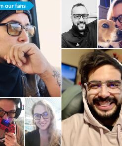 J+S Vision Blue Light Blocking Glasses | Computer Gaming/Working Glasses for Women Men | Anti Eyestrain Fatigue UV Glare Haka - Classic Rectangular Frame Haka - Black Frame - Low Color Distortion Lens 31 813rb7FnBL
