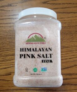 Himalayan Chef Himalayan Pink Salt Fine Grain, Plastic Jar-5 lbs Himalayan Salt fine Plastic Jar 5 Pound (Pack of 1) 44 813ri1MAZ8L