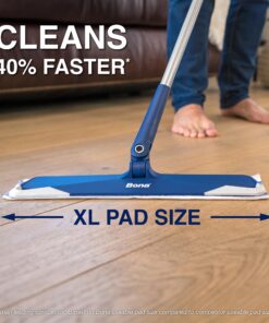 Bona Hardwood Floor Disposable Wet Cleaning Pads - 12 cleaning pads per pack - unscented - Use with Bona Mops - Residue-Free Floor Cleaning Solution for Wood Floors 12 Count (Pack of 1) 21 813tJ4kzFDL