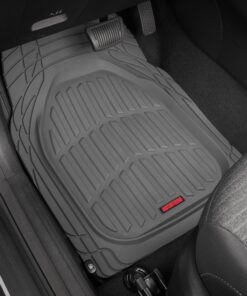 Motor Trend FlexTough Floor Mats for Cars, Gray Deep Dish All-Weather Mats, Waterproof Trim-To Fit Automotive Floor Mats for Trucks SUV, Universal Liner Car Accessories Full Set 33 813tw2xSilL