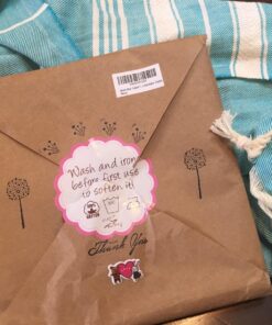 Dandelion - Basic Pattern - 100% Naturally-Dyed Cotton Turkish Towel Peshtemal - 71x39 Inches - Miami Blue 19 813u2e1W3cL