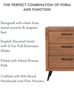 Evolur Stilnovo Mid Century Double Dresser, Sugar Cane (928-SC) , 52x18x35 Inch (Pack of 1) 16 813u7CnyZ5L