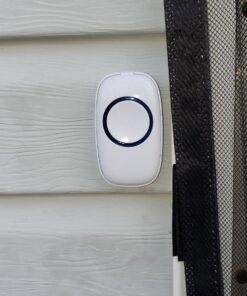 SadoTech Wireless Doorbells for Home, Apartments, Businesses, Classrooms, etc. - 2 Door Bell Ringer & 1 Plug-In Chime Receiver, Battery Operated, Easy-to-Use, Wireless Doorbell w/LED Flash, White 2 push buttons + 1 receiver 51 813vtSTB kL