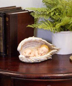 Joseph's Studio 4.25 Inch Tall Sleeping Baby in Wings Figurine 19 813x6gZjbhL