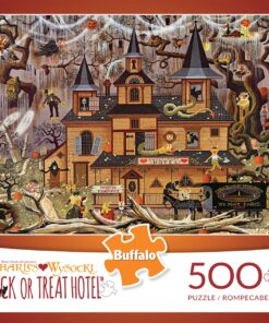 Alternative view of Buffalo Games - Charles Wysocki - Trick or Treat Hotel - 500 Piece Jigsaw Puzzle