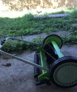 Greenworks 16-Inch Reel Lawn Mower with Grass Catcher 25052,Black/Green, 47"D x 22"W x 29.75"H 16" Reel Mower 61 813ySGB44L