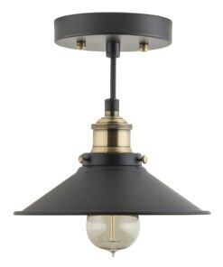Linea di Liara Andante Black and Gold Farmhouse Pendant Lighting for Kitchen Island Industrial Hanging Light Fixtures Matte Black Pendant Light for Kitchen Sink, UL Listed Fixture Only Antique Brass 19 813zUqe7g1L