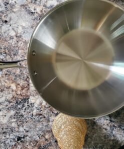 Cooks Standard Wok Multi-Ply Clad Stir Fry Pan, 13" with High Dome lid, Silver 81 8141jryhwwL