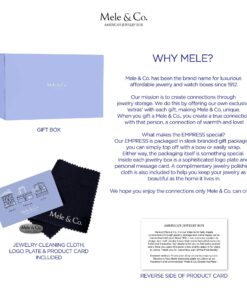 Mele & Co. Empress Wooden Jewelry Box, Ring, Necklace, and Earring Organizer 8 8142SPun9XL