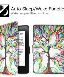 Fintie Slimshell Case for 6" Kindle Paperwhite 2012-2017 (Model No. EY21 & DP75SDI) - Lightweight Protective Cover with Auto Sleep/Wake (Not Fit Paperwhite 10th & 11th Gen), Love Tree 30 8143b kF2zL 2