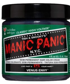 MANIC PANIC Venus Envy Hair Dye – Classic High Voltage - Semi Permanent Hair Color - Dark Neutral Green Shade - For Dark & Light Hair – Vegan, PPD & Ammonia-Free - For Hair Coloring on Men & Women 4 Fl Oz (Pack of 1)