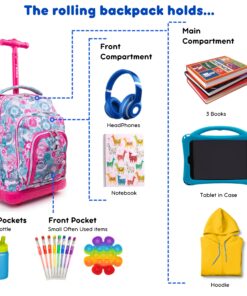 J World New York Kids' Lollipop Rolling Backpack & Lunch Bag Set, Blue Raspberry, One Size 20 8146WvzCSnL