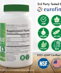Alternative view of Health Thru Nutrition Caprylic Acid 600mg (as C8 Octanoic Acid) from Pure 1g MCT Oil | Non-GMO & Soy Free | Support Healthy Digestive and Intestinal Health | Keto Friendly (Pack of 200) 200 Count (Pack of 1)