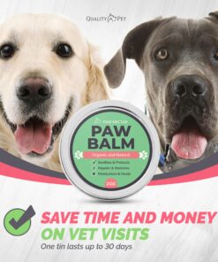 Paw Nectar Dog Paw Balm - Heals, Repairs & Restores Dry, Cracked & Damaged Paws - 100% Organic & Natural Cream Butter, Wax, Moisturizer & Protection for Dog Feet & Foot Pads - Effective & Safe - 2 Oz 31 814898jCdEL