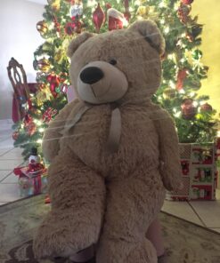 JOON Huge Teddy Bear With Ribbon, Tan 26 814AWsANrFL