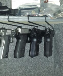 E-ONSALE AmeriGun Club Easy Use Gun Hanger Pack of 4 Original Handgun Hangers 1.00" x 4.00" x 11.80" Black 22 814AYHqAnAL