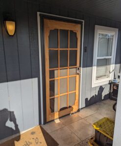 Prime-Line 3809BZ3068-I-WF Woodguard Steel Security Door – Traditional Screen Door Style with the Strength of a Steel Security Door – Steel and Wood Construction, Non-Handed, Bronze (Single Pack) 32 814Az6vmdCL