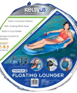 Kelsyus Spring Float Pool Lounger Chair, Light Blue Chaise 26 814BGCp2aL