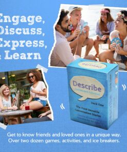 Describe Cards - Deck One Conversation Cards, Over Two Dozen Games and Social Emotional Learning Activities for Families, Therapy, School and More. Includes More Than 300+ Questions. 11 814BMn158oL