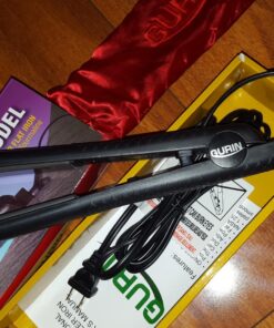 Gurin Ceramic Tourmaline Flat Iron Hair Straightener, 1.25 inch with Carrying Case 41 814BNgMwYRL