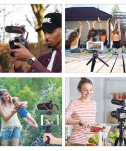 comica CVM-V30 LITE Video Microphone,Super-Cardioid Condenser On-Camera Shotgun Microphone for Canon Nikon Sony Panasonic DSLR Cameras,Mic for iPhone Android Smartphone with 3.5mm Jack(Red) Red 22 814BsTLMJJL