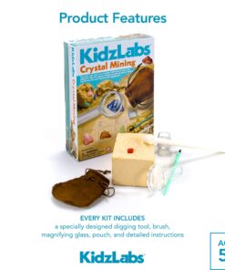 Alternative view of 4M Kidzlabs Crystal Mining Kit, DIY Science Kit - Dig for gem Stones, For Boys & Girls Ages 5+
