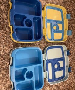 Bentgo® Kids Bento-Style 5-Compartment Lunch Box - Ideal Portion Sizes for Ages 3 to 7 - Leak-Proof, Drop-Proof, Dishwasher Safe, BPA-Free, & Made with Food-Safe Materials (Blue) Blue 38 814CeYRCYpL 2