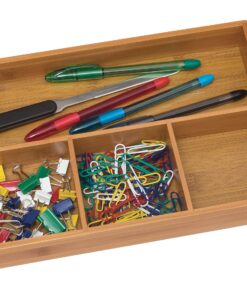 Alternative view of Lipper International 824 Bamboo Wood 4-Compartment Organizer Tray, 11 5/8" x 7 7/8" x 1 3/4"